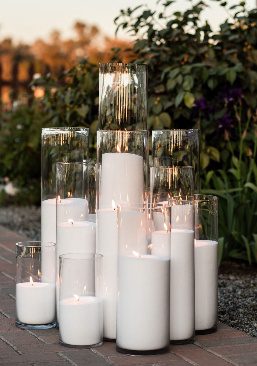 Sand Candle cluster of candles